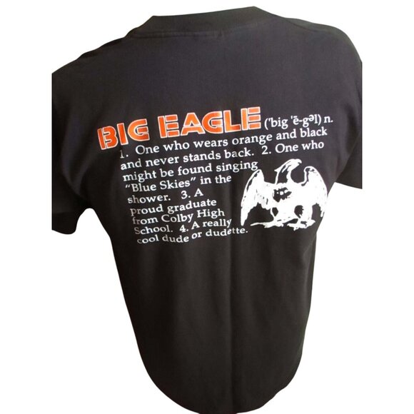 Single Stitch T-Shirt Vintage Large 1990's Men's Tee Kansas High School Graphic - Picture 3 of 6